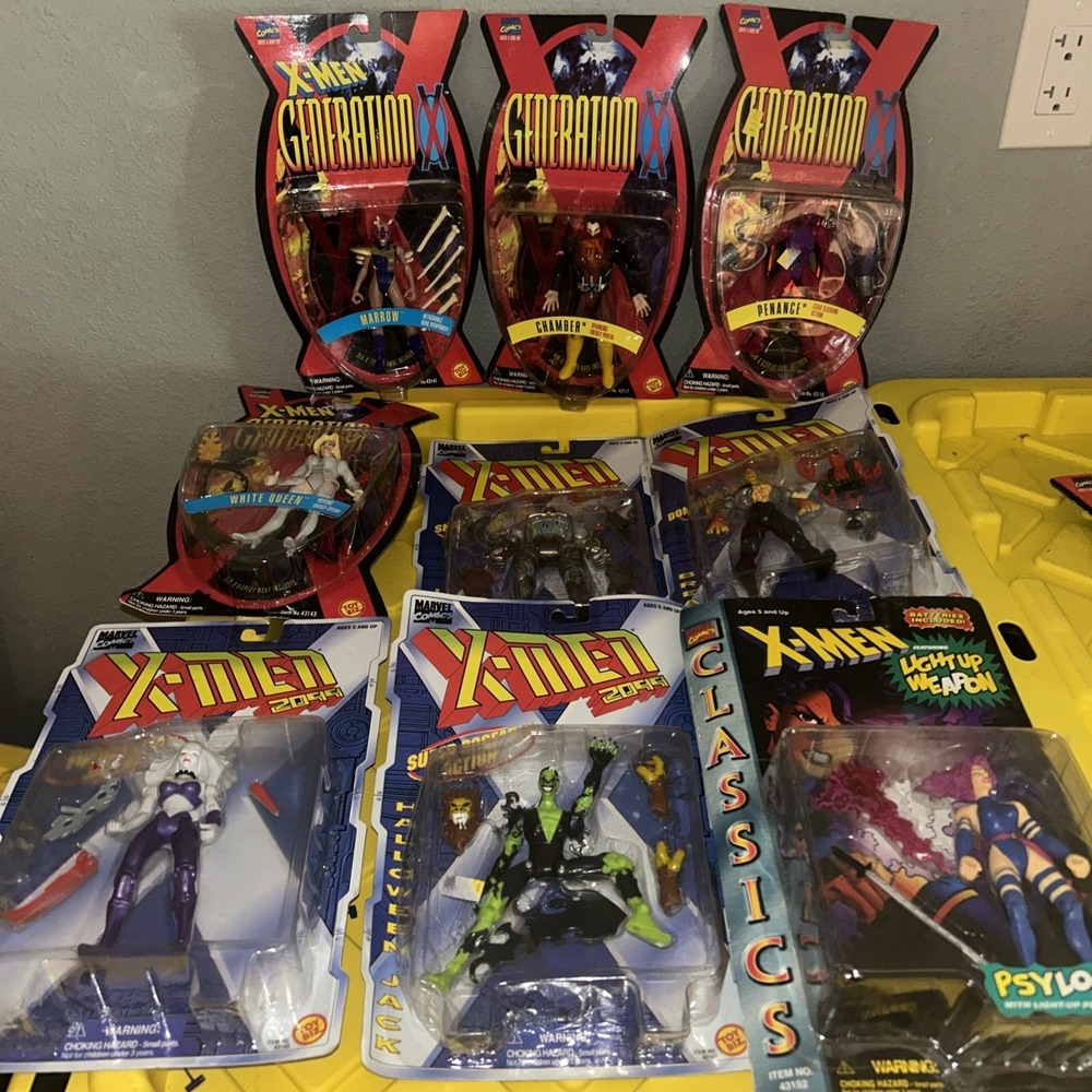 Toybiz Xmen Action Figure Lot Generation X, Classics, 2099 Lot Of 9 New